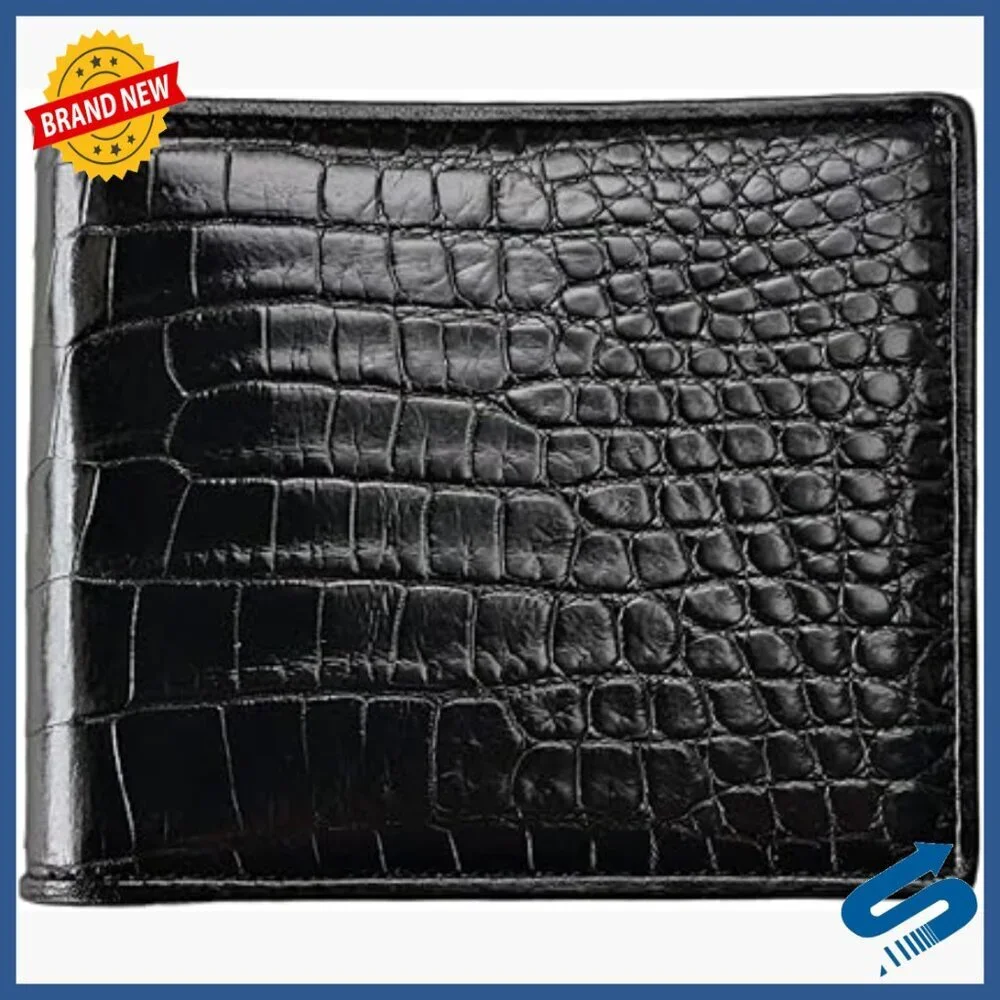 Genuine Crocodile Skin Men's Wallet Handmade Alligator Leather